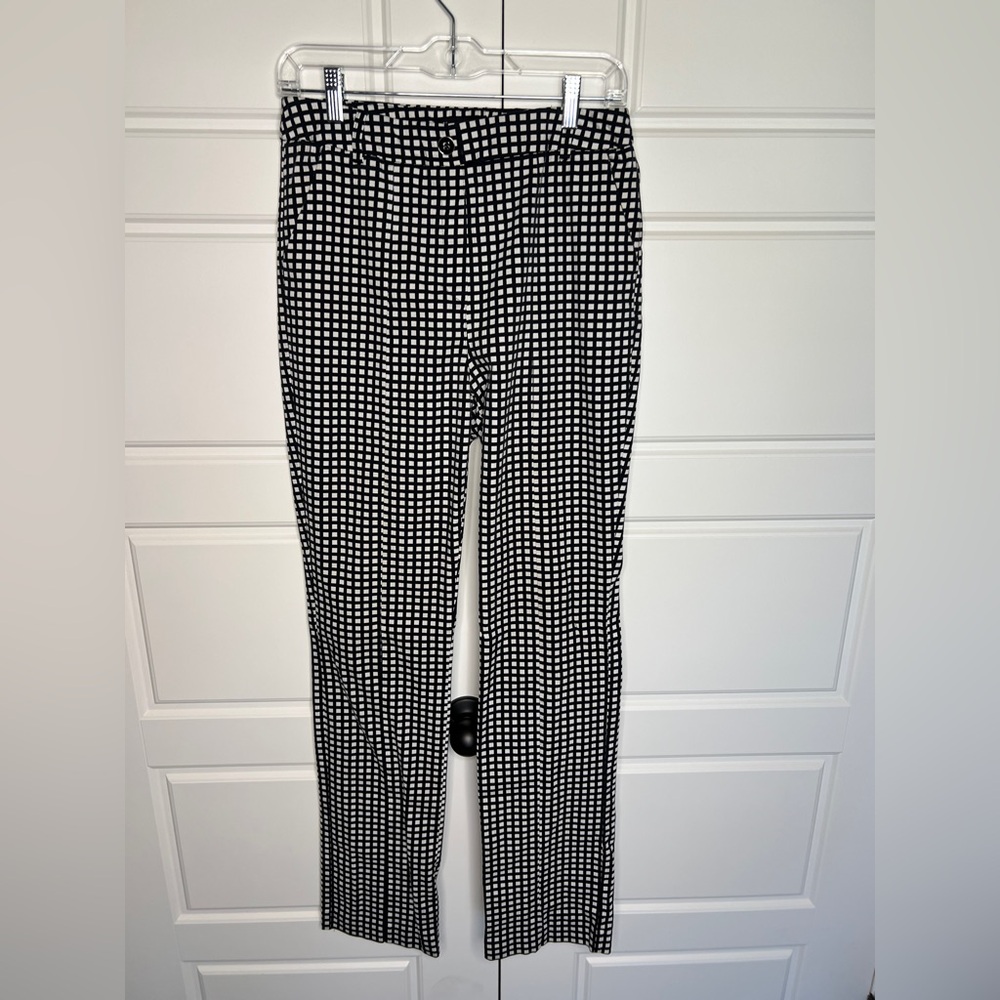 New York & Company Monochrome Checkered Trousers